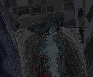 anthro bathroom bathtub blood blue_body blue_fur bodily_fluids detailed_background eyes_closed fur gore lying male on_back scar self-harm_scars skinny solo demensa emil_(demensa) canid canine canis coyote domestic_dog hybrid mammal 2019 6:5 dark_theme digital_media_(artwork) pixel_(artwork)