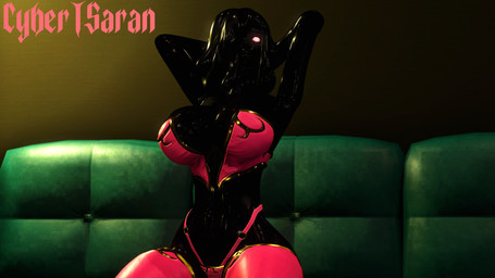 bikini bikini_bottom bikini_top black_body black_skin boots breasts butt clothing female footwear furniture glistening glistening_body glistening_breasts glistening_butt glowing glowing_eyes goo_hair high_heeled_boots high_heels legwear pink_clothing pink_eyes pose posing_for_the_viewer pseudo_hair shoes slime sofa solo sticky swimwear table thigh_boots thigh_highs two-piece_swimsuit cybersaran final_fantasy final_fantasy_xiv square_enix nema_(cybersaran) goo_creature humanoid 16:9 3d_(artwork) digital_media_(artwork) hi_res pinup widescreen
