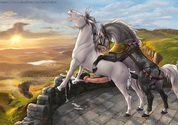 anal anal_orgasm anal_penetration anatomically_correct anatomically_correct_genitalia anatomically_correct_penis animal_genitalia animal_penis anus backsack balls big_balls big_penis black_penis blue_sky bodily_fluids cloud cum cum_in_ass cum_inside cumshot duo_focus ejaculation equine_anus equine_genitalia equine_penis erection eyes_closed facial_scar feral feral_on_feral feral_penetrated feral_penetrating feral_penetrating_feral flared_penis from_behind_position fur genital_fluids genitals grey_balls grey_body grey_eyes grey_mane group halter hands-free harness hooves looking_pleasured male male/male male_feral male_penetrated male_penetrating male_penetrating_male mane medial_ring open_mouth orgasm penetration penile penile_penetration penis penis_in_ass pink_penis puffy_anus quadruped scar sex sheath sky snout snout_scar sunset tail teeth tongue unguligrade vein veiny_penis white_balls white_body white_fur white_mane white_sheath white_tail rufciu equid equine horse mammal 2015 dated hi_res signature