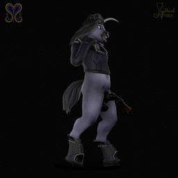 alternative_fashion anthro anus biped black_background black_hair boots bottomless butt claws clothed clothing collar ear_piercing ear_ring equine_tail equix equora eyewear facial_piercing footwear fur furgonomics genitals glasses hair horn jacket leather leather_clothing leather_jacket leather_topwear male navel nose_piercing paws penis piercing pose puffy_anus punk purple_body purple_fur ring_piercing seductive septum_piercing shoes simple_background smile solo teeth tongue tongue_out topwear mythicalyeen mythology bovid canid canine caprine equid equine felid feline goat mammal mythological_creature mythological_equine unicorn 1:1 3d_(artwork) animated digital_media_(artwork) full-length_portrait hi_res no_sound pinup portrait short_playtime turntable_(animation) webm