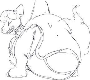 anthro big_diaper clothing diaper feces female huge_diaper onesie pooping soiled_diaper soiling soiling_diaper solo stink_fumes unclean_diaper used_diaper smug_prince cici_(heyitsein) dinosaur prehistoric_species reptile scalie black_and_white hi_res monochrome sketch