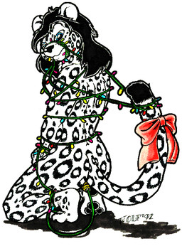 accessory anthro bdsm biped blue_eyes bondage bound bow_(feature) bow_accessory bow_ribbon christmas_decorations christmas_lights decoration female furgonomics hair holidays kneeling looking_at_viewer nude red_bow ribbons solo string_light_bondage string_lights submissive submissive_female tail tail_accessory tail_bow tail_ribbon wolfkidd christmas felid leopard mammal pantherine 1992 sketch