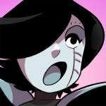 :o gradient_background hair hair_over_eye machine male not_furry one_eye_obstructed open_mouth simple_background solo surprise cubewatermelon undertale undertale_(series) mettaton mettaton_ex android humanoid robot robot_humanoid 1:1 bust_portrait icon low_res portrait