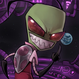 3_fingers alternative_fashion antennae_(anatomy) backpack clothing creepy_smile cyberpop earth fingers gloves green_body green_skin handwear irken_clothing irken_teeth irken_uniform j-fashion looking_at_viewer looking_back male not_furry pak planet red_eyes smile solo space skeleion invader_zim nickelodeon zim_(invader_zim) alien alien_humanoid humanoid irken 1:1 2014 digital_media_(artwork) reaction_image shaded
