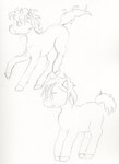 ambiguous_gender feral feral_with_hair hair hooves long_hair looking_aside side_view solo standing tail walking teochronico andronicus_(teochronico) equid equine horse mammal 2024 graphite_(artwork) hi_res traditional_media_(artwork) male_(lore) trans_(lore) trans_man_(lore)