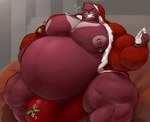 anthro beard bell belly belly_expansion big_belly big_bulge big_moobs big_muscles big_nipples big_pecs bloated bubble bulge clothing costume eggnog expansion facial_hair fur hand_on_belly holidays huge_belly huge_bulge huge_muscles huge_nipples huge_pecs hyper hyper_bulge jacket male moobs musclegut muscular muscular_anthro muscular_male navel nipples ornament overweight overweight_anthro overweight_male pecs pink_nipples red_body red_clothing red_fur red_jacket red_topwear santa_costume sitting smile solo thick_thighs topwear croconut kosmonius christmas the_boy_and_the_beast kumatetsu bear mammal 2018