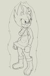 anthro aura big_eyes blood bodily_fluids boots bra breasts clothed clothing dress female fist footwear gloves handwear head_tuft partially_clothed shoes simple_background solo standing super_form three-quarter_view torn_clothing torn_dress tuft underwear fourssss sega sonic_the_hedgehog_(series) amy_rose super_amy_rose eulipotyphlan hedgehog mammal hi_res