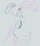 breasts clothed clothing female fluffy fluffy_tail hypnosis lean_body mind_control restrained tail thick_thighs likasomboody deltarune one_piece undertale_(series) carrot_(one_piece) lagomorph leporid mammal rabbit werewire hi_res