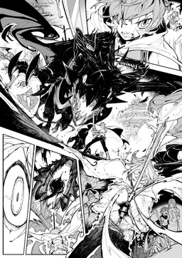 2_horns 5_fingers ambiguous_gender arm_scar armor aura bag bandage bandage_on_face barrel belt_pouch black_body black_bottomwear black_cape black_clothing black_pants black_scales black_wings bodily_fluids bottomwear cape carrot city claws clothed clothed_female clothed_human clothed_male clothing countershade_scales countershade_torso countershading extreme_size_difference eyes_closed facial_spikes fangs female feral fingers fist food footwear fully_clothed fully_clothed_female fully_clothed_human fully_clothed_male gloves group hair hair_over_eye hand_on_another's_head hand_on_head hand_on_object handwear head_horn head_scar holding_melee_weapon holding_object holding_sword holding_weapon horn kneeling larger_feral long_hair looking_at_another male melee_weapon membrane_(anatomy) motion_lines one_eye_obstructed open_mouth outside pants plant pupils running_away scales scar shirt shoes short_hair silhouette size_difference slit_pupils smaller_human smaller_male spikes spikes_(anatomy) stab standing sweat sweaty_face sword sword_stab tears teeth text topwear training vegetable weapon white_cape white_clothing white_shirt white_topwear wing_claws wings wraps wrist_wraps young young_human young_male chiayeeee mythology dragon human mammal mythological_creature mythological_scalie scalie 2022 absurd_res comic digital_drawing_(artwork) digital_media_(artwork) english_text first_page greyscale hi_res monochrome right_to_left mother_(lore) mother_and_child_(lore) mother_and_son_(lore) parent_(lore) parent_and_child_(lore) parent_and_son_(lore) son_(lore)