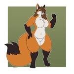 anthro belly belly_expansion bent_arm big_breasts black_body black_fur breast_expansion breasts butt butt_from_the_front confusion curvy_anthro curvy_figure digitigrade expansion eyelashes featureless_breasts featureless_crotch female fit_to_fat fur hair hair_over_eye hand_on_hip long_hair open_mouth orange_body orange_fur plumping slightly_chubby slightly_chubby_anthro slightly_chubby_female smile solo thigh_expansion voluptuous voluptuous_female weight_gain white_body white_fur wide_hips cheeki fuzz_(fuzzmaster98) canid canine fox mammal red_fox true_fox 1:1 hi_res trans_(lore) trans_woman_(lore)