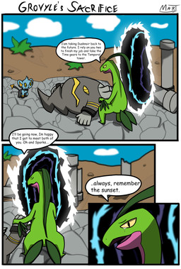 ambiguous_gender anthro detailed_background dialogue feral group outside text martrane nintendo pokemon pokemon_mystery_dungeon spike_chunsoft dusknoir_(eotds) grovyle_the_thief dusknoir felid generation_3_pokemon generation_4_pokemon ghost grovyle mammal pokemon_(species) reptile scalie shinx spirit absurd_res comic english_text hi_res