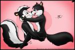 anthro black_fur blue_eyes blush breasts brown_eyes cat couple duo feline female fur interspecies looney_tunes mammal nude penelope_pussycat pepé_le_pew sinatzeek skunk smile warner_brothers
Rating: Safe
Score: 6
User: Gemini
Date: October 21, 2013