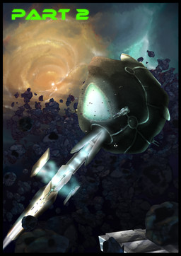 asteroid black_border border space spacecraft space_station text vehicle zero_pictured evilbunnyking disney lilo_and_stitch absurd_res comic english_text hi_res