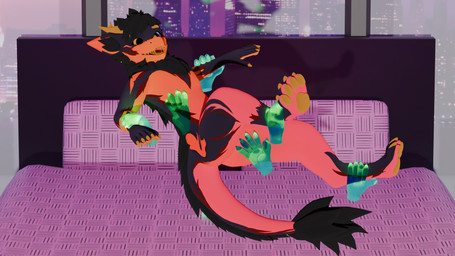anthro disembodied_hand ghost_hand male solo suggestive tectum_argenti_(artist) nicoreda_(modeler) bismuth_kobolf_(character) kobold nardoragon scalie 16:9 3d_(artwork) digital_media_(artwork) hi_res widescreen