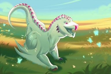 belly big_belly claws day fangs feral feral_pred grass green_body green_tongue male male_pred meadow open_mouth outside pink_eyes plant sky snout solo teeth tongue tongue_out orca24a european_mythology mythology dragon mythological_creature mythological_scalie scalie western_dragon wyvern 2023 colored digital_drawing_(artwork) digital_media_(artwork) hi_res shaded