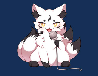 5_tails ambiguous_gender black_inner_ear_fluff black_markings black_nose black_paws black_tail_tip blush chest_tuft dipstick_tail feral fur inner_ear_fluff looking_at_viewer markings multi_tail open_mouth open_smile simple_background smile solo tail tail_markings transparent_background tuft white_body white_fur wire yellow_eyes seviyummy fakeyou.com fakeyou_mascot canid canine fox mammal alpha_channel official_art