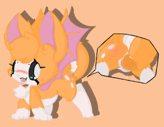 all_fours anthro anus autopenetration blush bodily_fluids chibi female fur genital_fluids genitals green_eyes masturbation membrane_(anatomy) membranous_wings nude orange_body orange_fur penetration prehensile_tail simple_background smile solo tail tail_fetish tail_in_own_pussy tail_in_vagina tail_insertion tail_masturbation tail_play tongue tongue_out vaginal vaginal_fluids vaginal_masturbation vaginal_penetration vulva white_body white_fur wings dustyspaghetti dust:_an_elysian_tail fidget_(elysian_tail) bat mammal nimbat hi_res