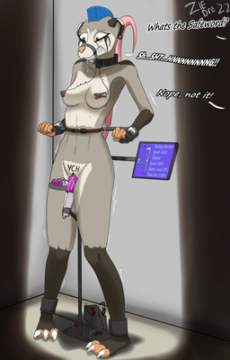 anal anthro bdsm begging begging_to_stop blue_hair bodily_fluids bondage bound breasts clit_torture clitoris collar drooling duct_tape ear_piercing ear_ring egg_vibrator electrode_on_nipples electrostimulation female forced forced_anal forced_being_watched forced_bondage forced_clit_torture forced_encasement forced_exposure forced_gag forced_muzzle forced_orgasm forced_penetration forced_pussy_torture forced_spreading forced_spreading_arms forced_spreading_legs forced_to_expose_self forced_vaginal genital_fluids genital_torture genitals hair makeup mascara mohawk muzzle_(object) muzzled nipple_clamp nipple_fetish nipple_pinch nipple_play nipple_torture nipples orgasm overstimulation pain penetration piercing pinch pussy_torture restrained restraints ring_piercing running_makeup running_mascara safeword saliva saliva_string sex_toy shaking shock_collar solo spreader_bar tape torture trembling vaginal vaginal_fluids vibrator zeidre telkie_(patchkatz) american_opossum mammal marsupial absurd_res hi_res