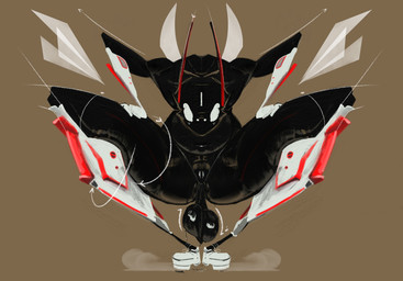 abstract_art animal_genitalia anthro balls big_balls black_balls black_body bodily_fluids cloaca clothing crouching footwear footwear_only genitals humanoid_genitalia looking_at_viewer male metallic_body mostly_nude mostly_nude_anthro mostly_nude_male robotic robotic_leg saggy_balls shoes simple_background solo sweat sweaty_balls sweaty_genitalia yo_zee unknown_species digital_media_(artwork) hi_res