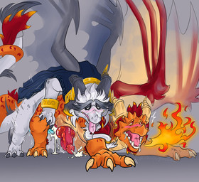 2_horns 3_toes 4_horns anal anal_penetration beard blush bodily_fluids bracelet breath_powers claws cloak clothing cum cum_in_ass cum_inside cum_on_ground cum_while_penetrated cumshot doggystyle duo ejaculation elemental_manipulation entwined_tails eyebrows facial_hair feet feral fire fire_breathing fire_manipulation from_behind_position genital_fluids genitals grey_body grey_scales hair horn humping jewelry knot knotted_penis looking_pleasured male male/male male_penetrated male_penetrating male_penetrating_male motion_lines mounting multi_horn open_mouth orange_body orange_scales penetration penile penile_penetration penis penis_in_ass quadruped scales sex sharp_teeth simple_background tail tail_coil teeth thick_eyebrows toes tongue tongue_out wings thatshadowcomic activision european_mythology mythology spyro_the_dragon ignitus the_chronicler dragon mythological_creature mythological_scalie scalie western_dragon hi_res