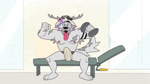 2024 2d_animation animated anthro antlers barefoot baseball_cap bench biceps big_bulge bodily_fluids bulge canid canine canis clothed clothing cross-eyed cum cum_covered cum_in_clothing cum_in_underwear cum_on_body cum_on_face cum_on_leg cum_on_self cum_through_clothing cum_through_jockstrap cum_through_underwear cumshot disembodied_hand dumbbell duo ear_piercing ear_ring ejaculation erection erection_under_clothing exercise eyebrows feet flexing fur genital_fluids grey_background hands-free hat headgear headwear holding_clothing holding_hat holding_headgear holding_headwear holding_object horn hypnosis jockstrap jockstrap_only male mammal messy mind_control muscular muscular_anthro muscular_male narrowed_eyes nipples no_sound open_mouth open_smile orgasm pecs piercing ring_piercing scar sexercise short_playtime simple_background sitting smallsrabbit smile solo_focus tattoo teeth tenting tongue tongue_out topless topless_anthro topless_male tuft underwear underwear_only webm weight_bench weightlifting weights wet wet_clothing wet_underwear wolf workout