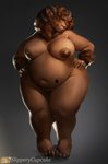 anthro areola bedroom_eyes belly big_areola big_breasts breasts brown_areola brown_body brown_fur brown_nipples brown_wool clubs_(suit) curvy_anthro curvy_female curvy_figure erect_nipples female fur genitals hand_on_hip horn humanoid_genitalia humanoid_pussy looking_at_viewer narrowed_eyes navel nipples nude overweight overweight_anthro overweight_female pose pussy seductive slightly_chubby slightly_chubby_female smile solo standing suit_symbol thick_thighs voluptuous voluptuous_anthro voluptuous_female wide_hips wool_(fur) slipperycupcake bovid caprine mammal sheep 2021 digital_drawing_(artwork) digital_media_(artwork) hi_res