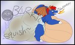 anthro belly big_belly bodily_fluids burping clothed clothing diaper diaper_fetish diaper_use feces hair horn hyper male onomatopoeia oversized_diaper overweight overweight_male pooping scales simple_background soiled_diaper soiling soiling_diaper solo sound_effects tail text topless unclean_diaper used_diaper wearing_diaper wings yoshi-eats-your-pie mythology dragon mythological_creature mythological_scalie scalie