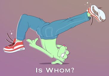 anthro blue_bottomwear blue_clothing blue_jeans blue_pants bottomwear breakdancing clothed clothing dancing denim denim_bottomwear denim_clothing flipping_viewer_off footwear gesture green_body half-closed_eyes hand_gesture jeans looking_at_viewer male middle_finger narrowed_eyes pants purple_background red_clothing red_footwear red_shoes red_sneakers shoes simple_background sneakers solo text topless upside_down anti_dev unnamed_character unknown_species 2023 digital_drawing_(artwork) digital_media_(artwork) english_text hi_res