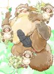 anthro anus balls barely_contained belly blush brown_body brown_fur bulge butt clothing erection eye_scar facial_scar fur genitals group humanoid_genitalia humanoid_hands humanoid_penis leaf male moobs nipples overweight overweight_male penis scar tongue tongue_out underwear young pikaqoo lifewonders tokyo_afterschool_summoners gyobu's_underlings gyobu_(tas) canid canine mammal raccoon_dog tanuki 2019 absurd_res hi_res