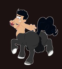4_fingers animal_genitalia animal_penis anus balls black_background black_hair black_tail equine_genitalia equine_penis erection fingers genitals hair hooves male nipples nude penis simple_background solo tail young gugleamo european_mythology greek_mythology mythology centaur equid equid_taur humanoid_taur hybrid mammal mammal_taur taur absurd_res hi_res