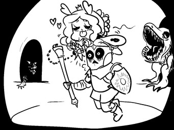 armor crown female flying group headgear heart_symbol helmet insect_wings knight lamp lantern lantern_knight male princess royalty shield tongue tongue_out warrior wings rolling_thunder towergirls moth_princess arthropod insect lepidopteran monster moth 4:3 black_and_white monochrome