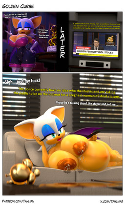 anthro areola big_breasts bodily_fluids breasts controller electronics female female_anthro fertility_idol furniture heist huge_breasts idol_(object) lactating lying lying_on_sofa navel news news_report nipples nude on_side on_sofa orange_areola orange_nipples pregnant pregnant_female remote_control shortstack sofa solo stealing television text thick_thighs wide_hips tahlian sega sonic_the_hedgehog_(series) rouge_the_bat bat mammal 3d_(artwork) absurd_res comic digital_media_(artwork) english_text hi_res url