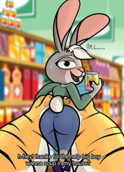 anthro aroused big_ears blue_eyes butt clothing female footwear fur grey_body grey_fur hair holding_leg holding_thigh leggings legwear looking_back looking_pleasured marker open_mouth orange_body orange_fur rear_view sandals shoes solo text white_body white_fur white_hair mr_valentine00 disney zootopia fan_character jeany_loaf_(mr_valentine00) felid feline lagomorph leporid mammal pantherine rabbit tiger absurd_res hi_res