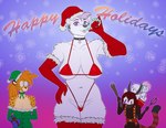 anthro armwear big_breasts bikini breasts camel_toe christmas_clothing christmas_headwear clothed clothing ear_piercing female flesh_tunnel gauged_ear group hat headgear headwear holidays legwear nipple_outline piercing santa_hat skimpy skimpy_bikini swimwear two-piece_swimsuit underwear conditional_dnp kadath christmas dynamite_(kadath) ruby_(kadath) vera_korzynski ailurid bear cheetah felid feline mammal polar_bear red_panda ursine 2022