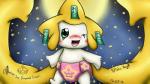 ambiguous_gender baby clean_diaper clothed clothing diaper solo star wearing_diaper young pichuyang nintendo pokemon tanabata generation_3_pokemon humanoid jirachi legendary_pokemon pokemon_(species) 16:9 hi_res widescreen