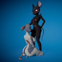 5_toes anthro balls big_breasts big_butt black_balls black_penis breasts butt curvy_figure duo ear_piercing feet fellatio female genitals gynomorph gynomorph/female hair hand_on_head humanoid_genitalia humanoid_penis intersex intersex/female kneeling looking_at_another necktie nipples nude nude_anthro nude_female nude_gynomorph nude_intersex oral penile penis piercing pink_nipples ponytail rat_tail sex tail toes voluptuous voluptuous_anthro voluptuous_female ogtamarindo shachath3d_(modeler) epic_games fortnite camille_(fortnite) cate_meowdy calico_cat domestic_cat felid feline felis mammal murid murine rat rodent 1:1 3d_(artwork) 3d_animation animated digital_media_(artwork)