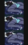 bedroom claws clothing female fluffy hug hugging_object hugging_pillow moan panties pillow solo spread_legs spreading stress_relief text underwear theshadowsshelf absurd_res comic english_text hi_res