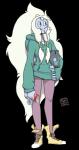 blue_eyes clothing female fusion hair hoodie multi_limb not_furry solo topwear white_hair discount-supervillain cartoon_network steven_universe opal_(steven_universe) alien alien_humanoid gem_(species) gem_fusion humanoid opal_(gem_species) alpha_channel hi_res