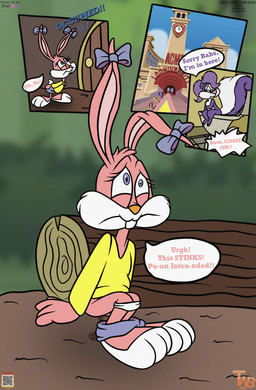 anthro bottomwear clothed clothing crouching dialogue duo feces feces_in_ass feces_pile female forest humor joke occupied panties panties_down partially_clothed plant pooping public_pooping qr_code reluctant skirt smelly tree underwear underwear_down young young_anthro young_female thedispenser69 tiny_toon_adventures warner_brothers babs_bunny fifi_la_fume lagomorph leporid mammal mephitid rabbit skunk comic hi_res