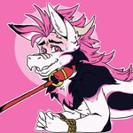 anthro blush collar fluffy male nervous solo mr.brapion mythology k_a_z_z dragon lizard mythological_creature mythological_scalie reptile scalie 1:1