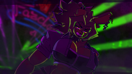 angry anthro big_breasts black_clothing black_lips black_shirt black_topwear blurred_background breasts cleavage clenched_teeth clothed clothing crop_top cropped_jacket crossgender dutch_angle ear_piercing ear_ring eyebrows female glowing glowing_eyes jacket lips looking_at_viewer machine mtf_crossgender neon_lights piercing purple_clothing purple_eyes purple_jacket purple_topwear ring_piercing shirt solo teeth topwear wire yellow_sclera cryptiacurves cryptiacurves_(modeler) five_nights_at_freddy's five_nights_at_freddy's_3 fredina's_nightclub scottgames singe_(cryptiacurves) springtrap_(fnaf) animatronic lagomorph leporid mammal rabbit robot robot_anthro 16:9 2025 3d_(artwork) 4k absurd_res digital_media_(artwork) hi_res widescreen