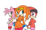 accessory blue_eyes breasts clothing female genitals gloves green_eyes hair handwear headband headdress legwear looking_at_viewer nipples nude pink_eyes pussy short_hair side_boob small_breasts stockings dakina third-party_edit sega sonic_adventure sonic_chronicles:_the_dark_brotherhood sonic_the_hedgehog_(series) amy_rose shade_the_echidna tikal_the_echidna echidna eulipotyphlan hedgehog mammal monotreme