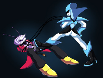 anthro bdsm dominant dominant_female duo electronics female leash male male/female robotic stepping television wire someweirdnut deltarune undertale_(series) queen_(deltarune) tenna_(deltarune) hi_res