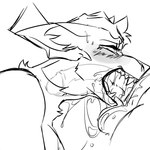anthro balls ballsurfing blush bodily_fluids cheek_tuft claws crying deep_throat disembodied_hand disembodied_penis drooling duo erection facial_tuft fellatio female fluffy fur genital_fluids genitals hair humanoid_genitalia humanoid_penis looking_at_another male male/female male_penetrating nails neck_bulge open_mouth oral oral_penetration penetration penile penis penis_in_mouth saliva sex simple_background solo_focus tears teeth tongue tongue_out tongue_out_fellatio tuft white_background xphantomk mythology mortell_(xphantomk) canid canine canis deity mammal mythological_creature wolf 1:1 bust_portrait digital_media_(artwork) monochrome portrait sketch