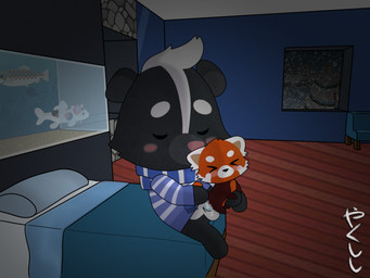 ambiguous_gender ambiguous_penetration anthro anthro_on_feral anthro_penetrating anthro_penetrating_feral aquarium balls bed bench bestiality blue_penis blush bodily_fluids cum cum_inside duo eyes_closed feral feral_penetrated floor furniture genital_fluids genitals holding_feral holding_partner male on_bed on_lap penetration penis sex size_difference smaller_penetrated snow snowing spread_legs spreading tapering_penis vivarium window wood wood_floor conditional_dnp yakukitsu pixile_studios super_animal_royale ailurid amur_carp carp cyprinid cypriniform fish koi mammal marine mephitid red_panda skunk trout typical_carp 4:3 hi_res signature