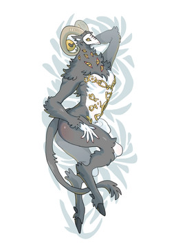 anthro belly_piercing biped black_body black_eyes black_fur chest_piercing dakimakura fur hooves horizontal_pupils horn horn_eyes looking_at_viewer lying male multi_eye neck_eye on_side pupils solo white_body white_skin yellow_eyes sugata1616 elden_ring elden_ring_nightreign fromsoftware libra_creature_of_night bovid caprine caprine_demon demon goat_demon mammal 2025 absurd_res dakimakura_design digital_media_(artwork) hi_res