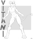 4_toes 5_fingers anthro breasts claws clenched_teeth fangs featureless_breasts featureless_crotch feet female fingers fur half-closed_eyes looking_at_viewer narrowed_eyes navel nude smile smiling_at_viewer solo standing tail tail_tuft teeth text toes tuft jimfoxx disney the_lion_king vitani_(the_lion_king) felid lion mammal pantherine 2025 hi_res signature