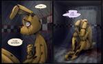 animatronic anthro blood bodily_fluids comic crying five_nights_at_freddy's five_nights_at_freddy's_3 lagomorph leporid machine male mammal nobody_(artist) rabbit robot scottgames springtrap_(fnaf) tears