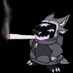 4_ears anthro clothing drugs hexagram hoodie machine male marijuana multi_ear robotic_hand smoking solo symbol topwear xvii_(artist) mario_smoking_weed ralsei_smoking_blunt stars_(xvii) protogen 1:1 alpha_channel low_res meme