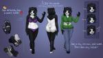 barefoot black_hair clothed clothing feet female fur green_eyes hair navel nude pawpads solo standing text underwear theowlette jiao bear giant_panda mammal english_text model_sheet